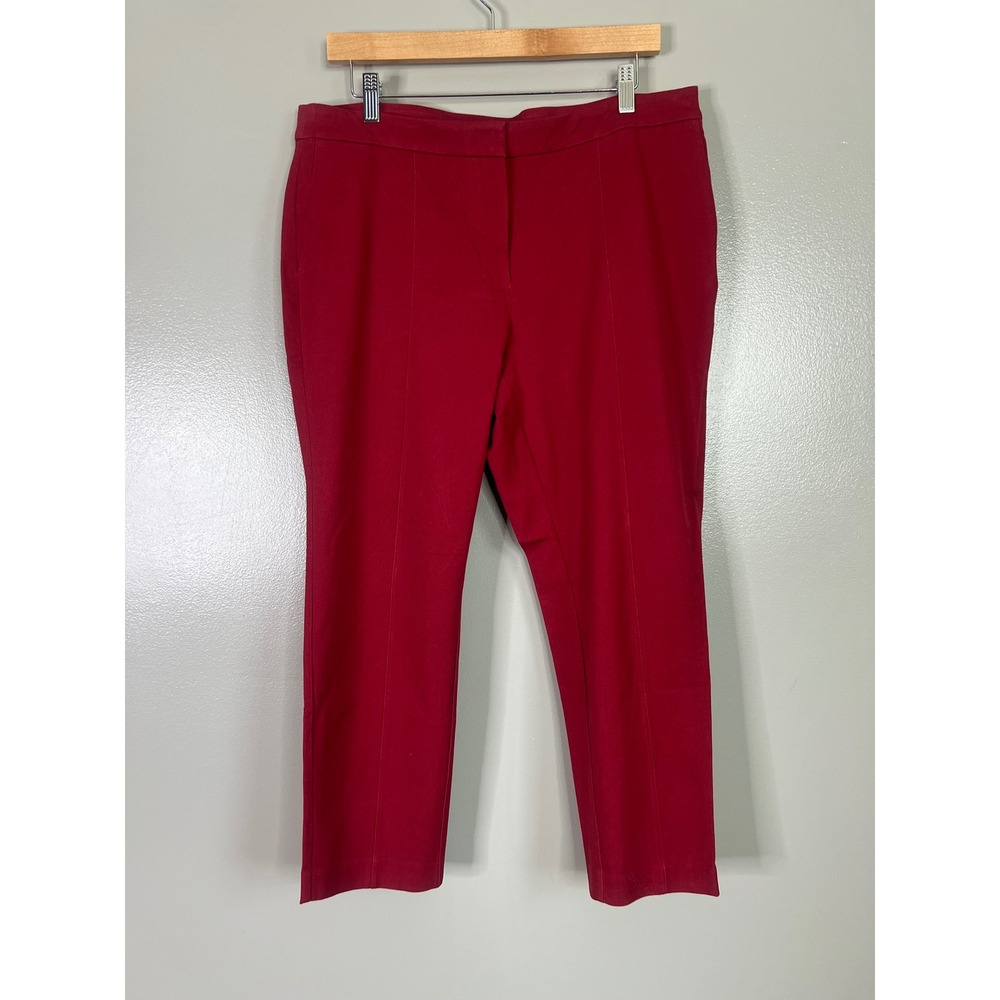 J. Jill cranberry dress pants size 14 petite office casual preppy workwear